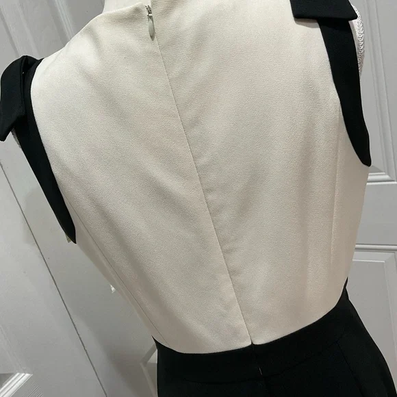 🌱NWT Talbots Women’s Maxi Black/White Shoulders Bows Details, Size 6 - Picture 5 of 13